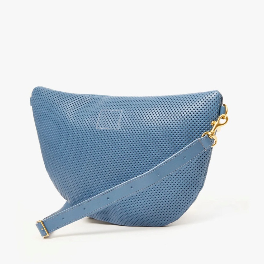 Clare V Desert Blue Perforated Grande Fanny NWT - Picture 7 of 9